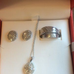 wedding set sterling silver